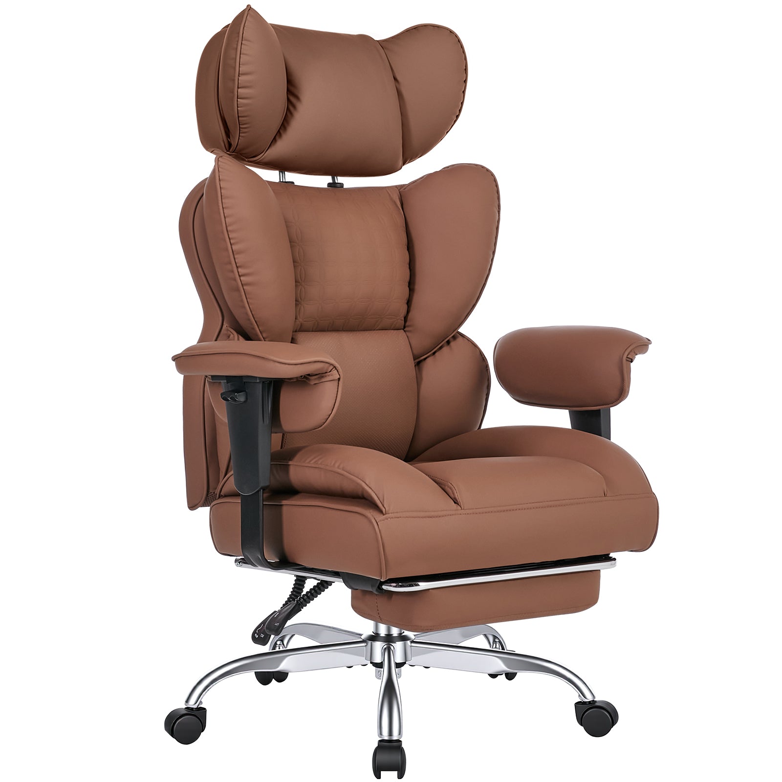 Gaming Computer Chair, Executive Ergonomic Chair With Footrest, High-back Reclining Design