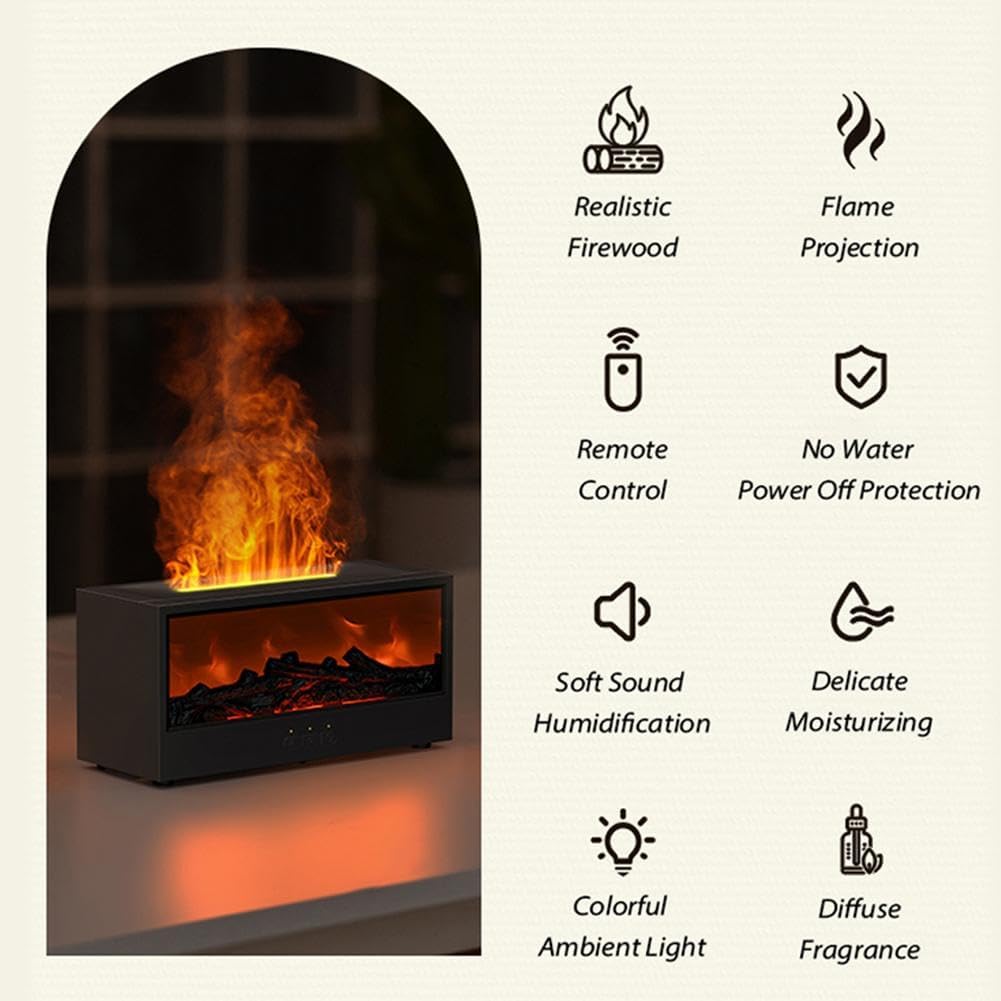 Large Capacity Creative Flame Humidifier Volcano Aromatherapy Machine Smoke Ring Jellyfish Spray Hydrating Diffuser Atmosphere Light Gift
