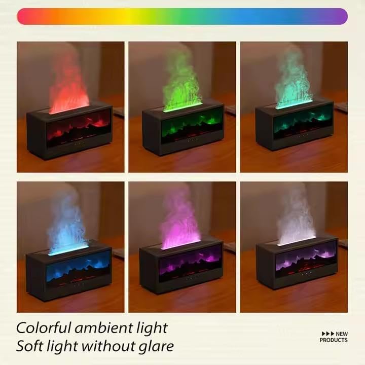 Large Capacity Creative Flame Humidifier Volcano Aromatherapy Machine Smoke Ring Jellyfish Spray Hydrating Diffuser Atmosphere Light Gift