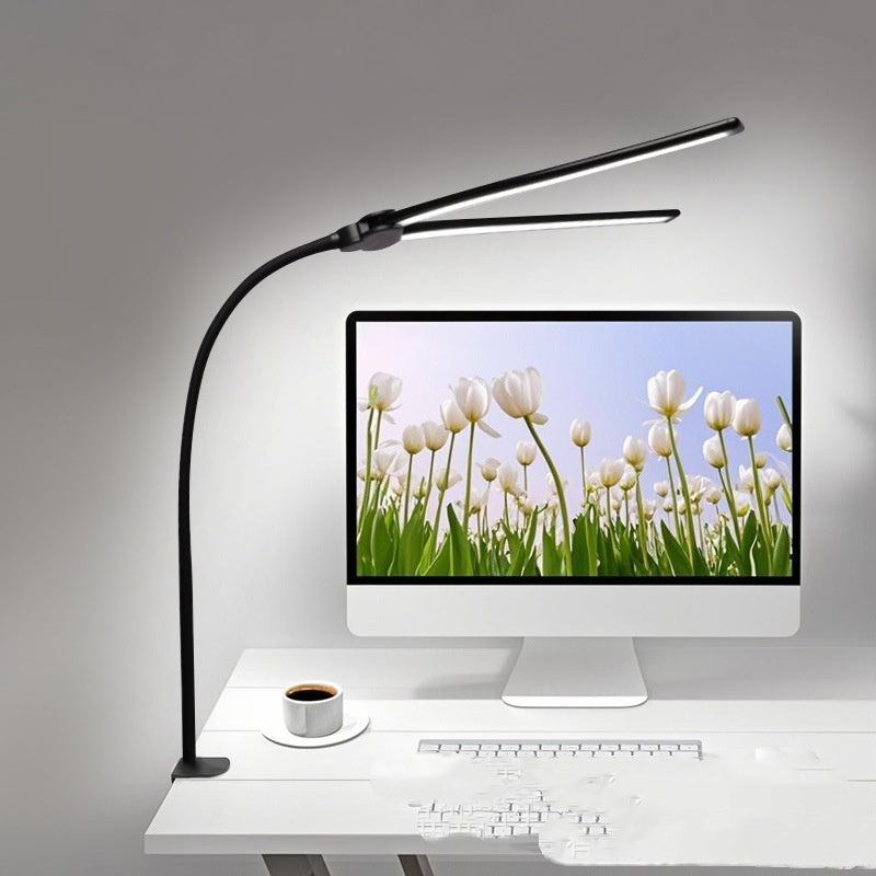 Double-head LED Eye-care Desk Lamp With A Long Arm