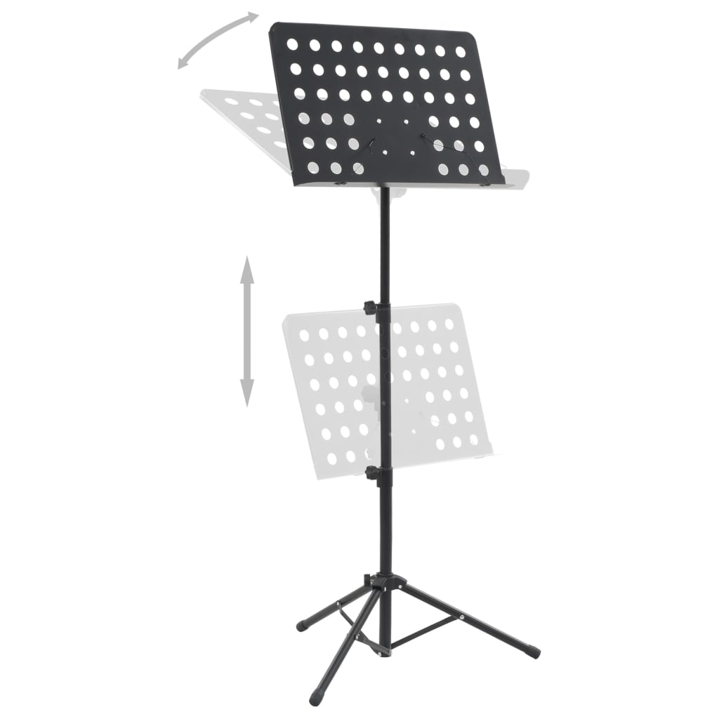 Music Stand Black Steel