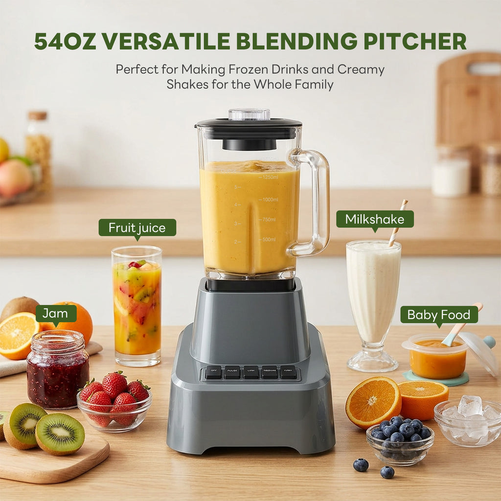 Professional Ice Cream Blender, Full-size Household Blender, Equipped With A 54-ounce Large-capacity Glass Cup