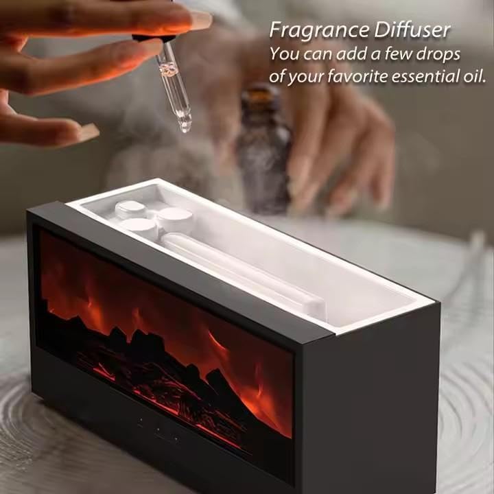 Large Capacity Creative Flame Humidifier Volcano Aromatherapy Machine Smoke Ring Jellyfish Spray Hydrating Diffuser Atmosphere Light Gift