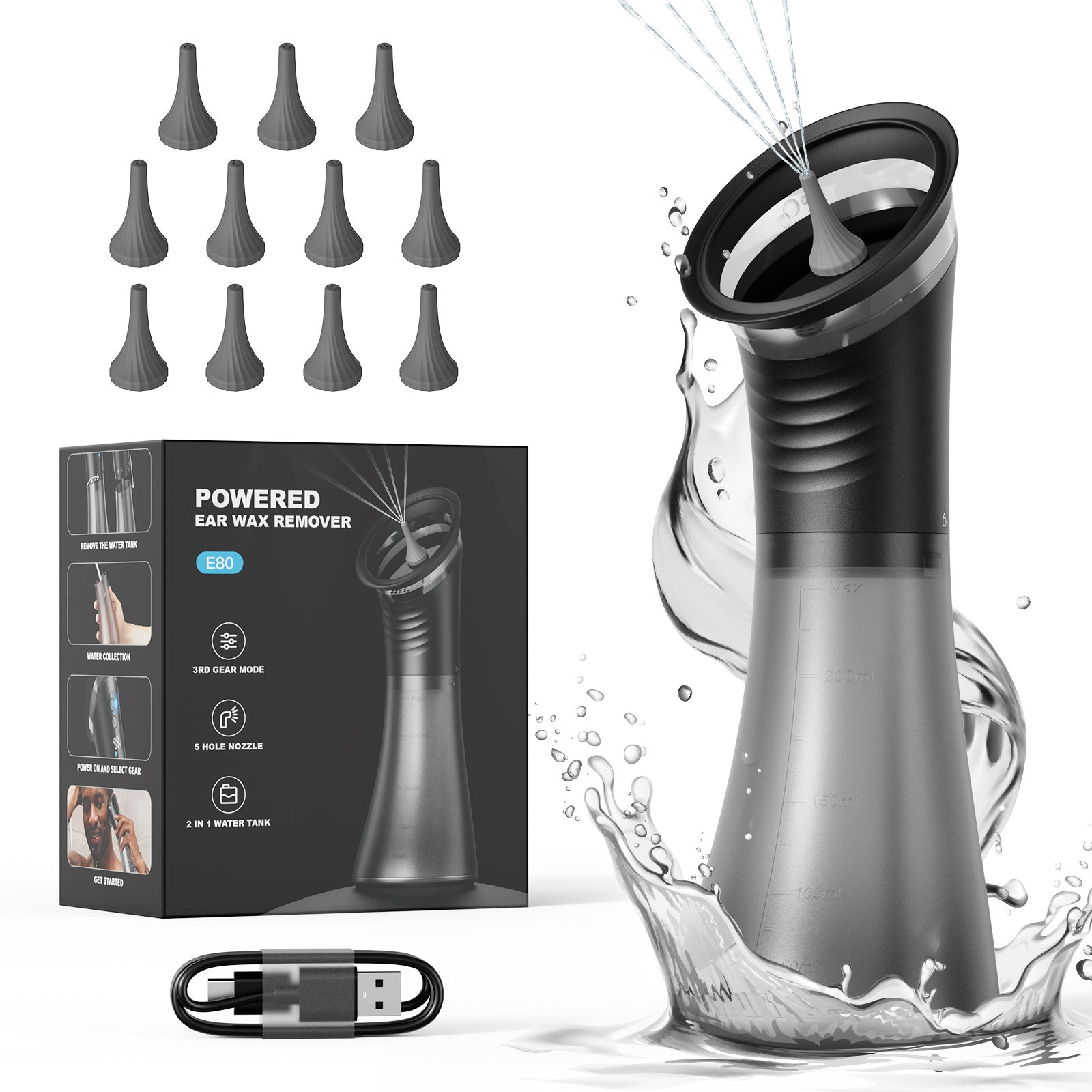 Clean Ear Cleaning Household Toilet Portable Ear Irrigator