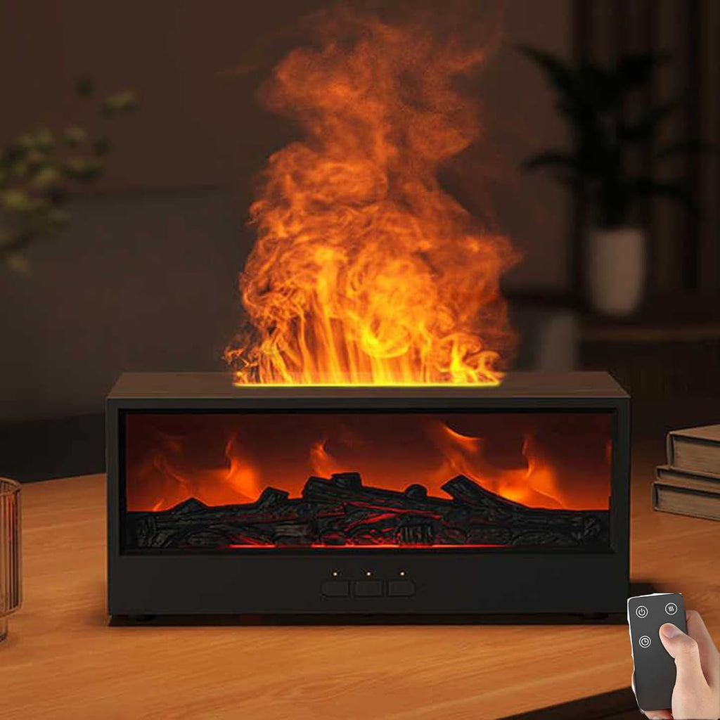 Large Capacity Creative Flame Humidifier Volcano Aromatherapy Machine Smoke Ring Jellyfish Spray Hydrating Diffuser Atmosphere Light Gift