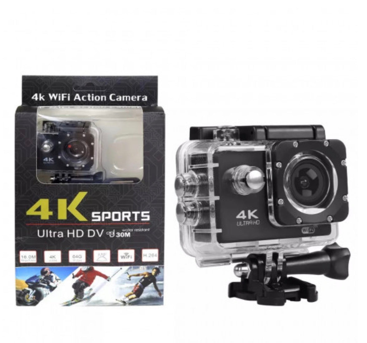 CAMARA 4K 2'' Ultra HD 1080P Sport Wifi 12MP Cam Action