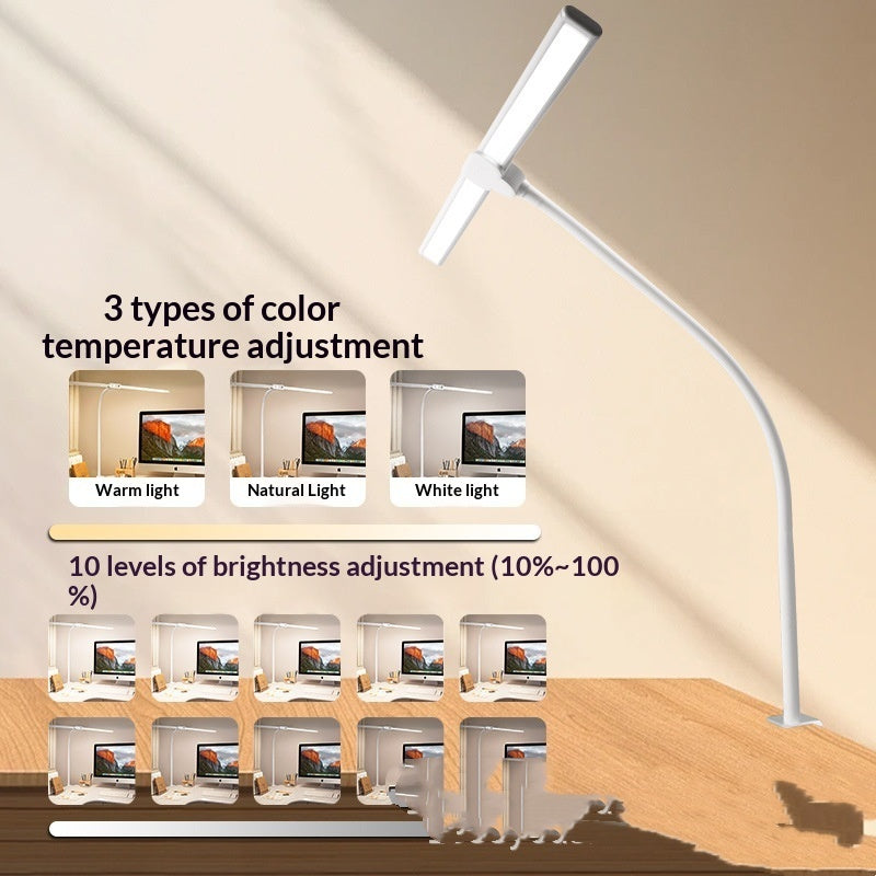Double-head LED Eye-care Desk Lamp With A Long Arm