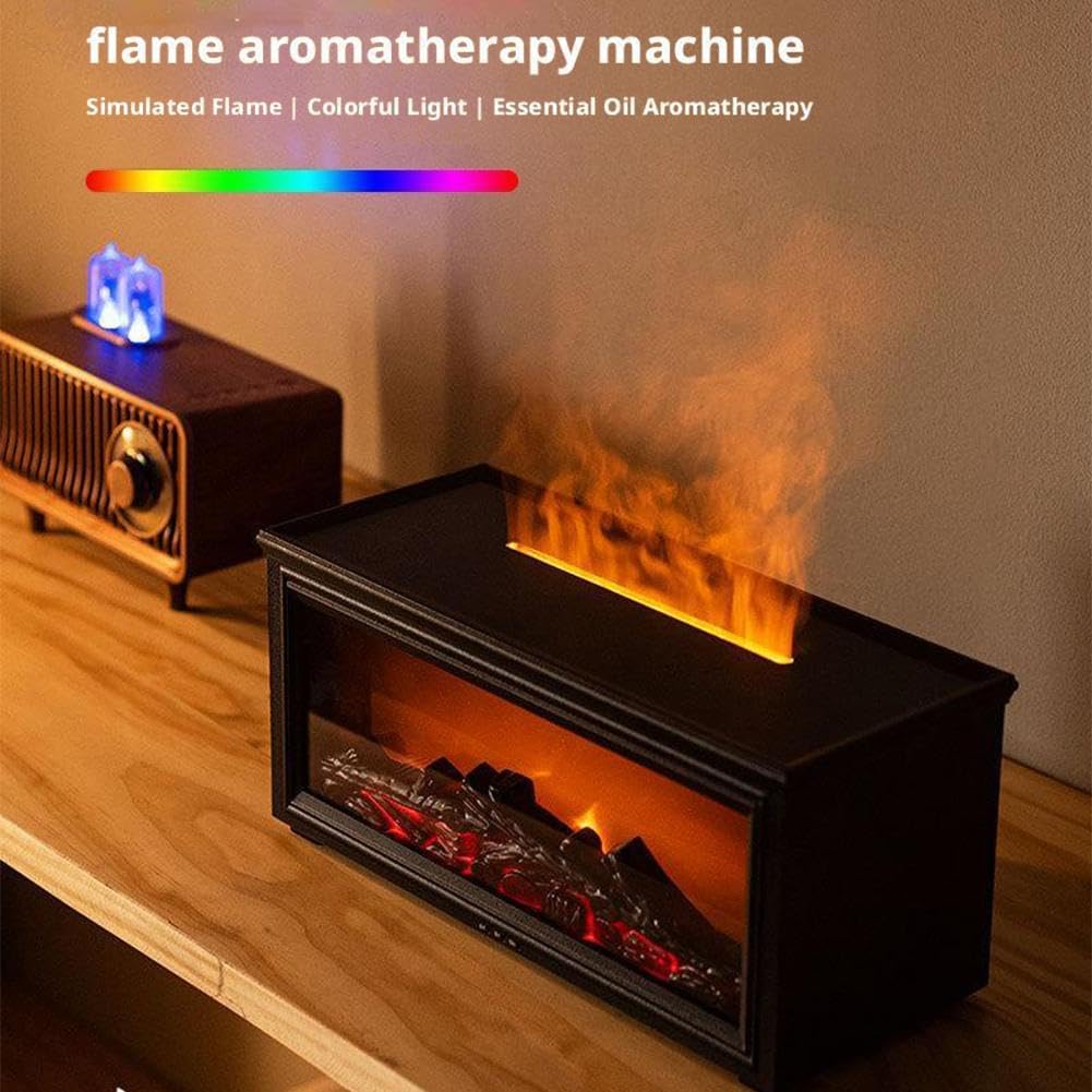 Large Capacity Creative Flame Humidifier Volcano Aromatherapy Machine Smoke Ring Jellyfish Spray Hydrating Diffuser Atmosphere Light Gift